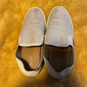 OluKai Pale Gray Mesh Slip-On Casual Shoes